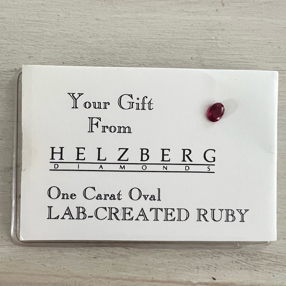 One carat Ruby lab created loose stone